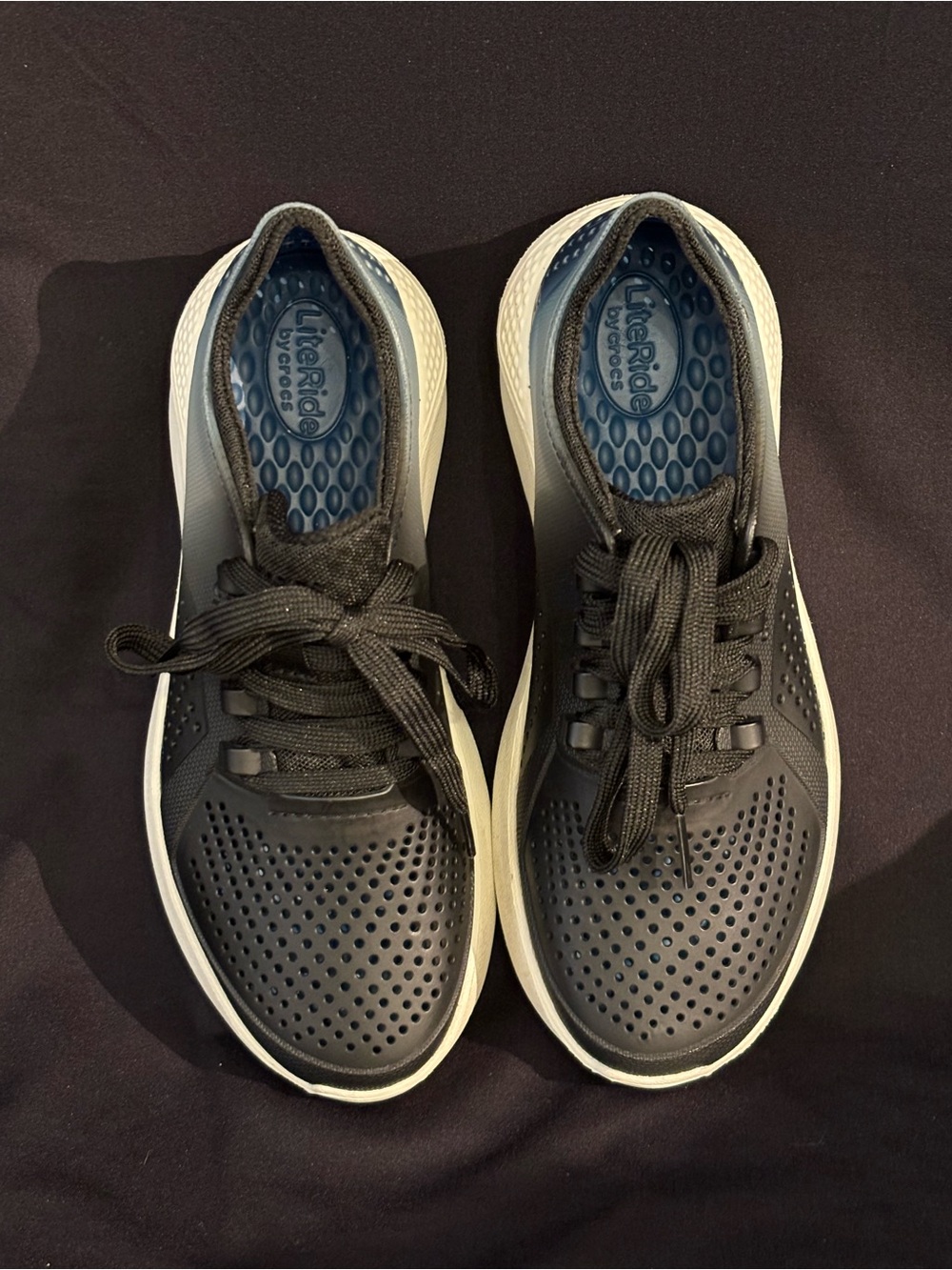 Crocs LiteRide 360 Pacer Sneaker Black Women's Size 6